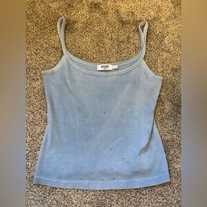 Moschino Rhinestone Tank Top